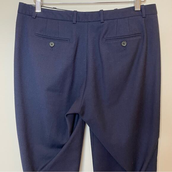 J.Crew Eaton Boy Trouser Wool Pants Stretch Date Heather Indigo Navy Blue 8 FLAW - Picture 6 of 11